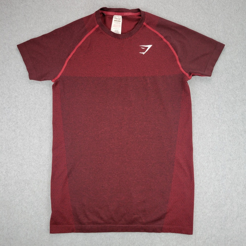 Gymshark Phantom Seamless T Shirt Mens M Burgundy Red OG Athletic David Laid